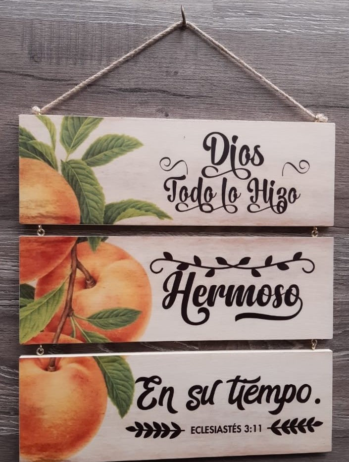 CUADRO DE MADERA CON MENSAJE