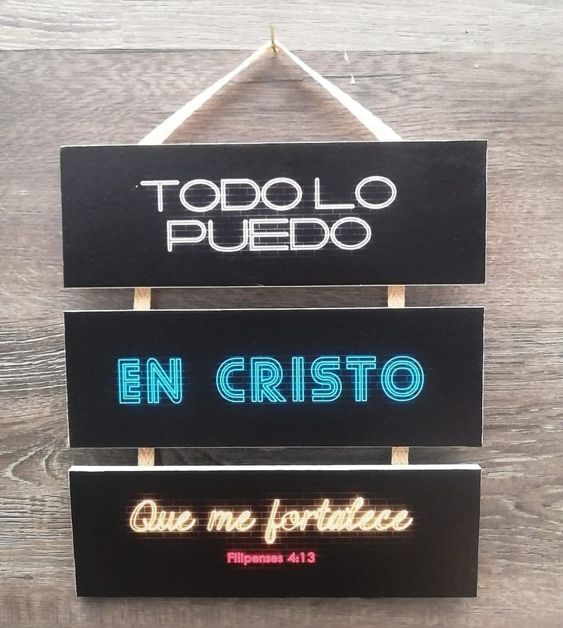 CUADRO DE MADERA CON MENSAJE