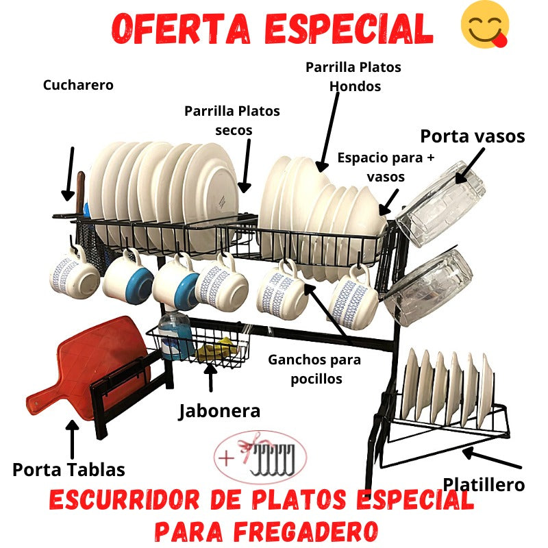 Platero Escurridor  Especial para Fregadero